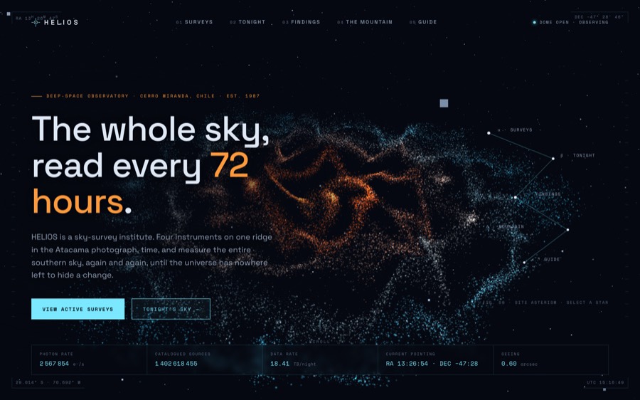 Screenshot of HELIOS