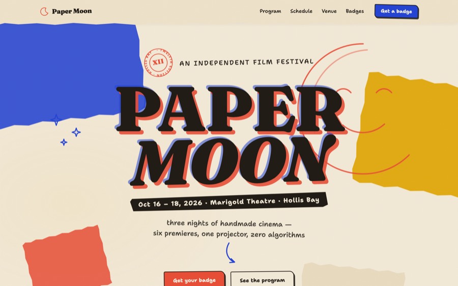 Screenshot of PAPER MOON