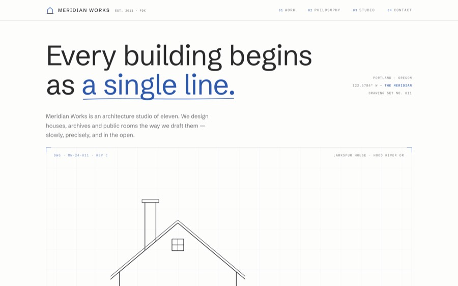 Screenshot of MERIDIAN WORKS