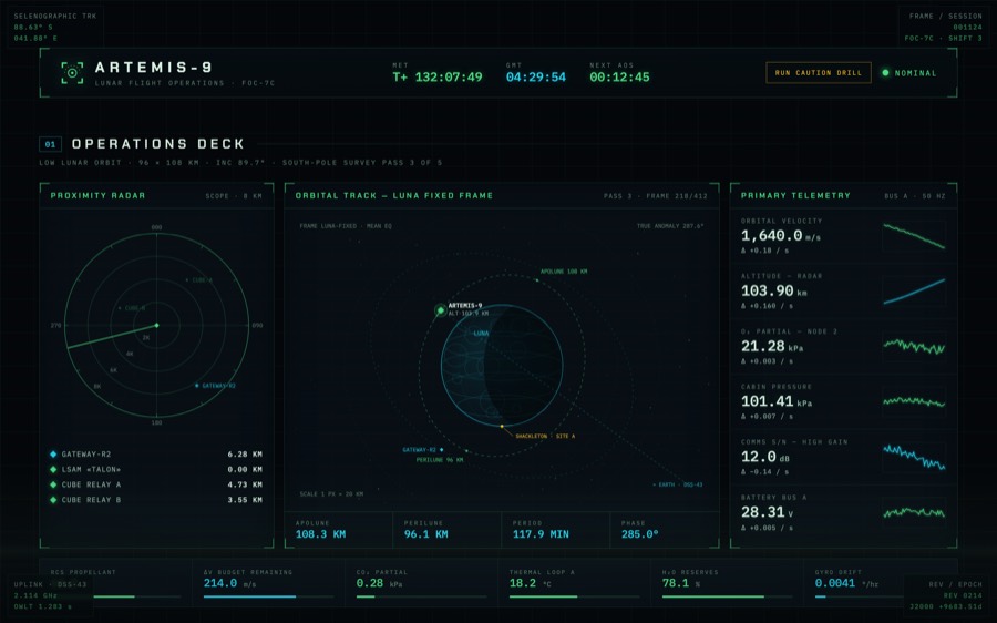 Screenshot of ARTEMIS-9