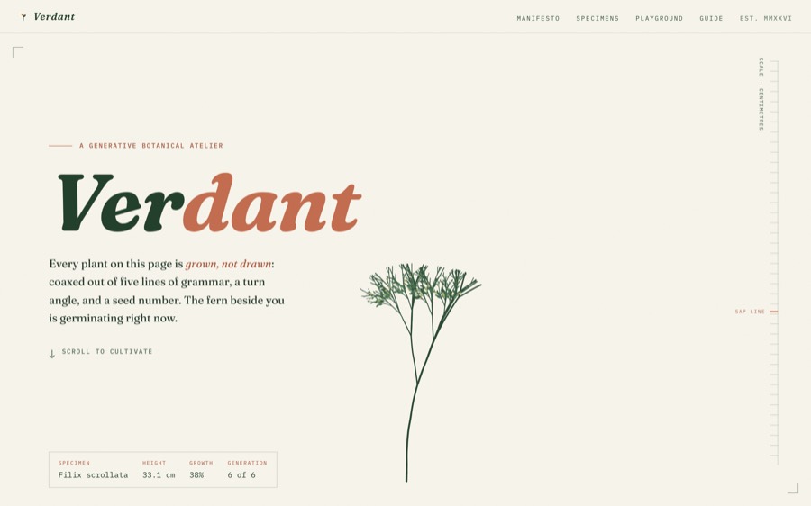 Screenshot of VERDANT