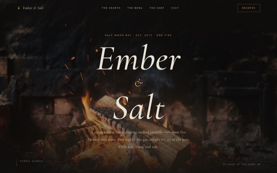 Screenshot of EMBER & SALT